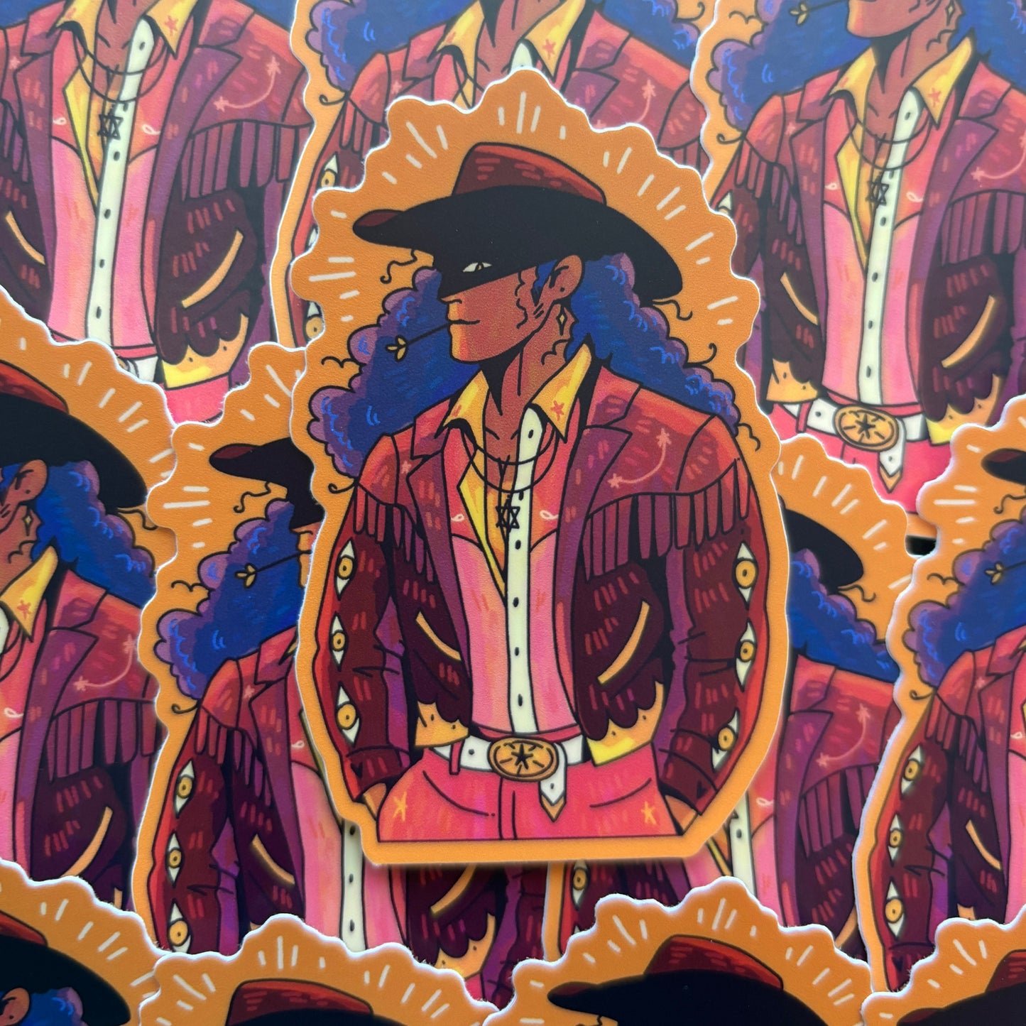 Cowboy Zipporah Sticker