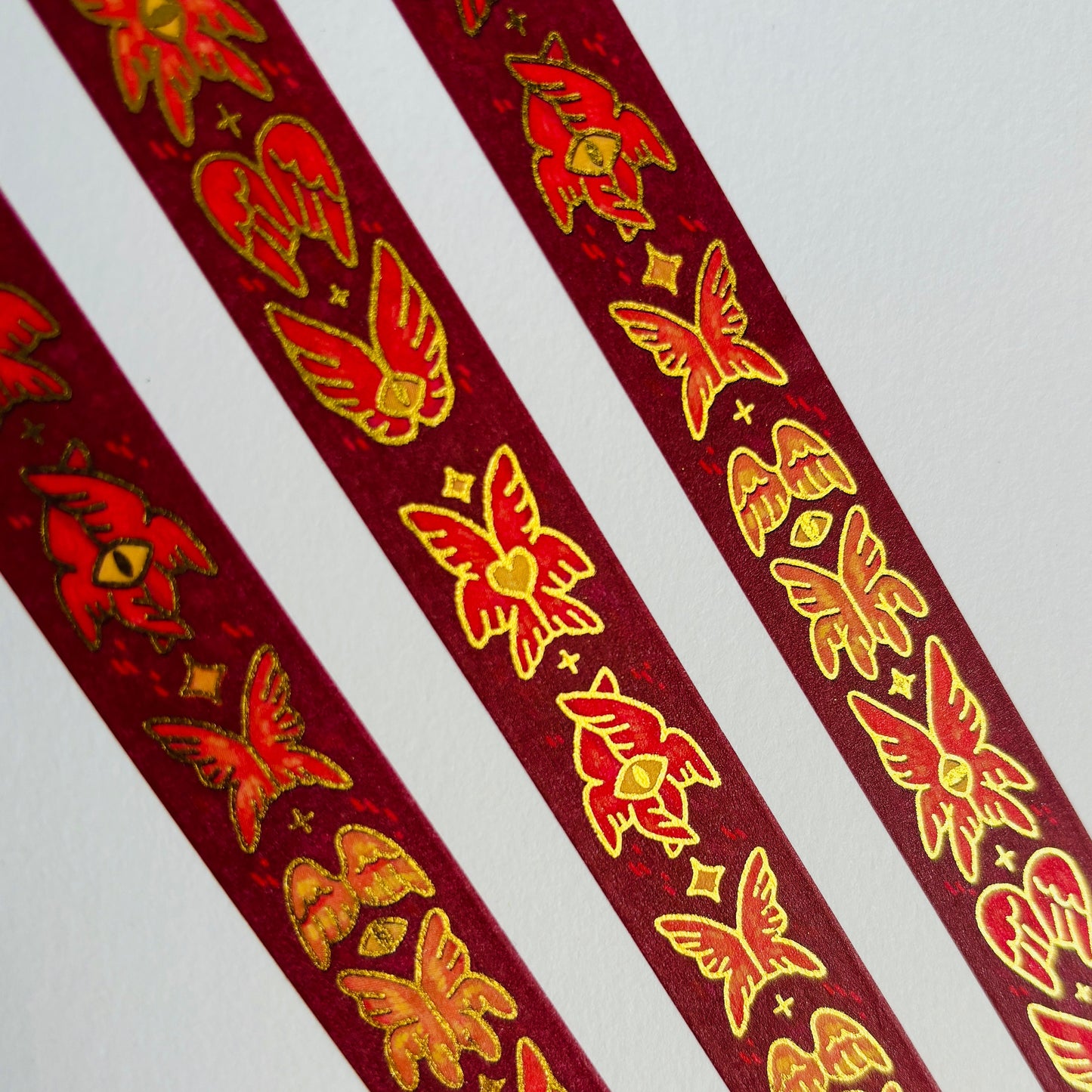 Red Seraphim Gold Foil Washi Tape