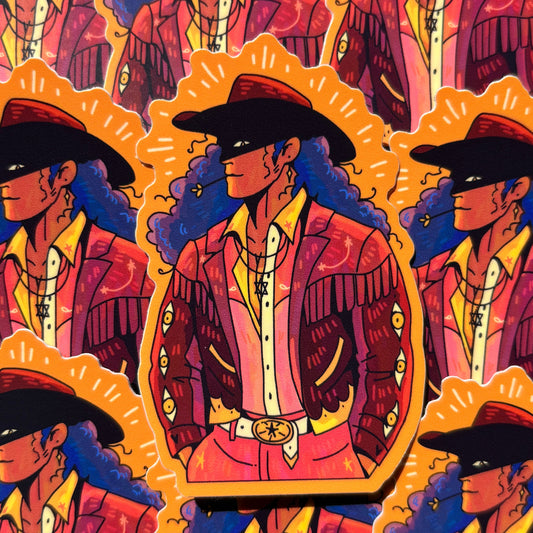 Cowboy Zipporah Sticker