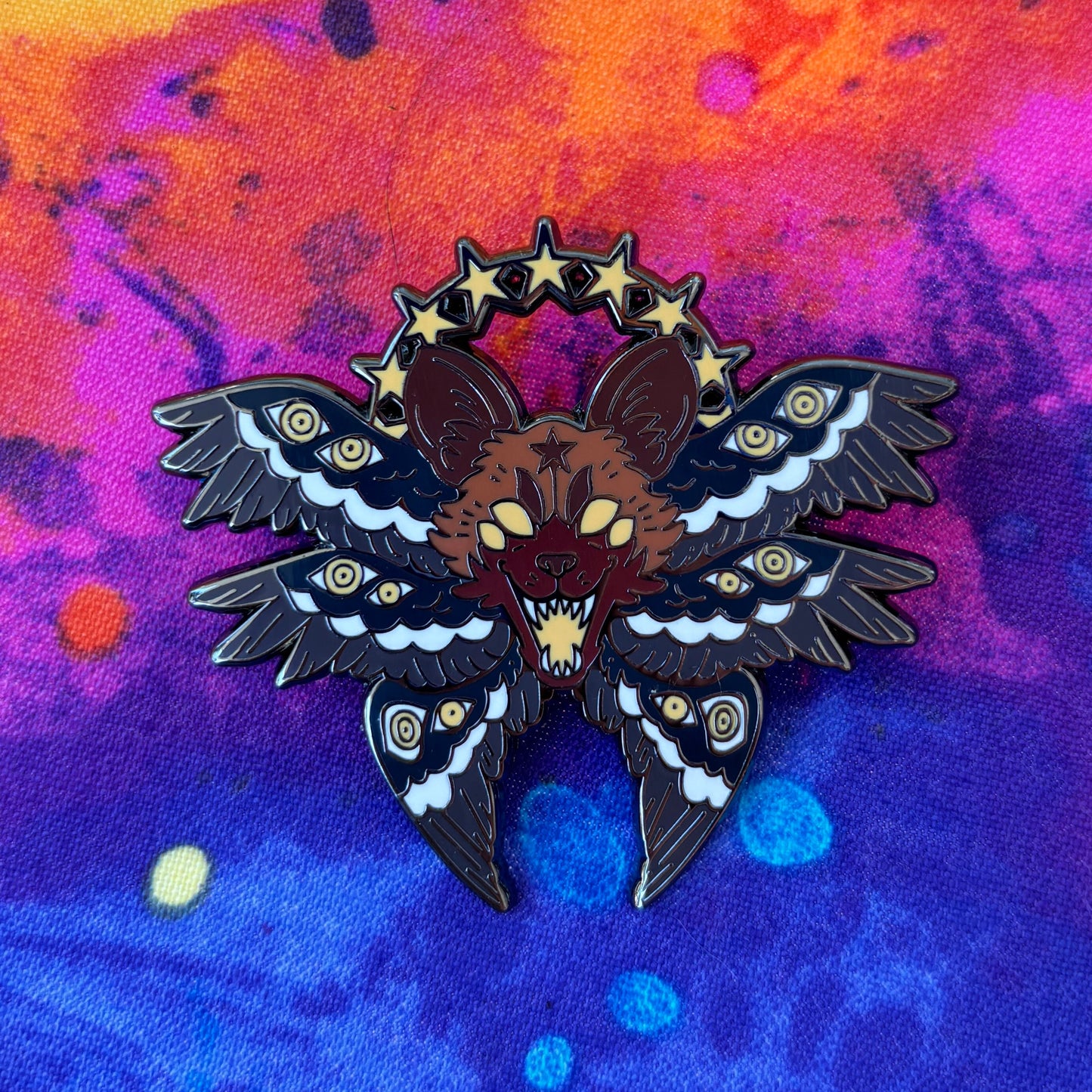 African Wild Dog Angel Pins