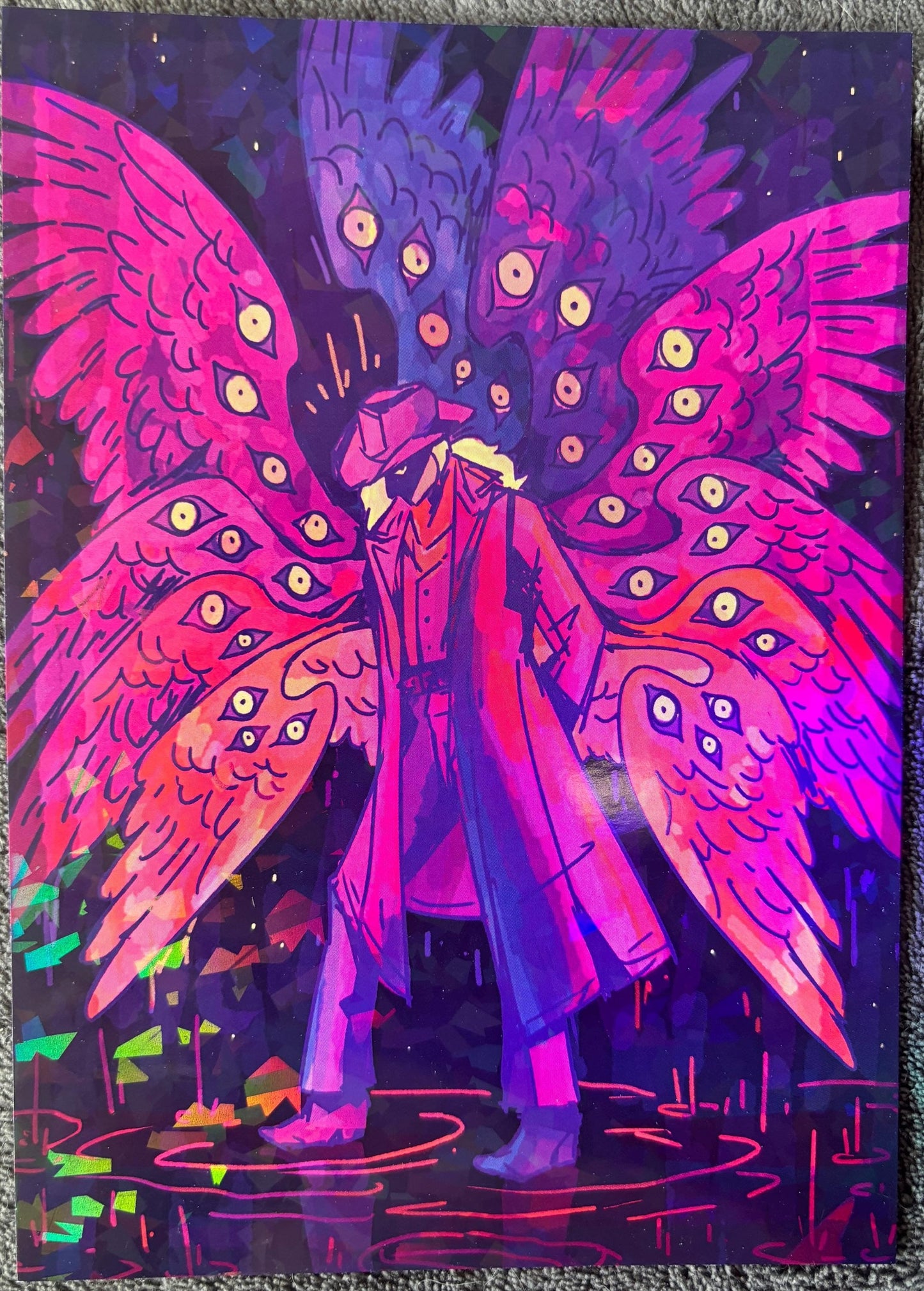 Cowboy Angel - Holographic 5 x 7 Art Print