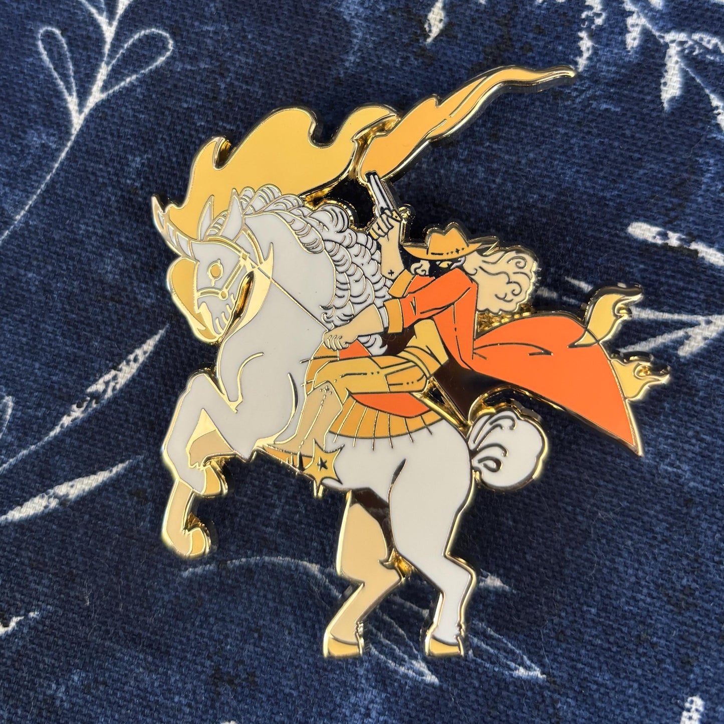 White Horseman Pin