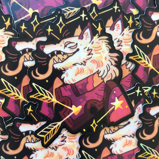 Wolf Knight Holographic Sticker