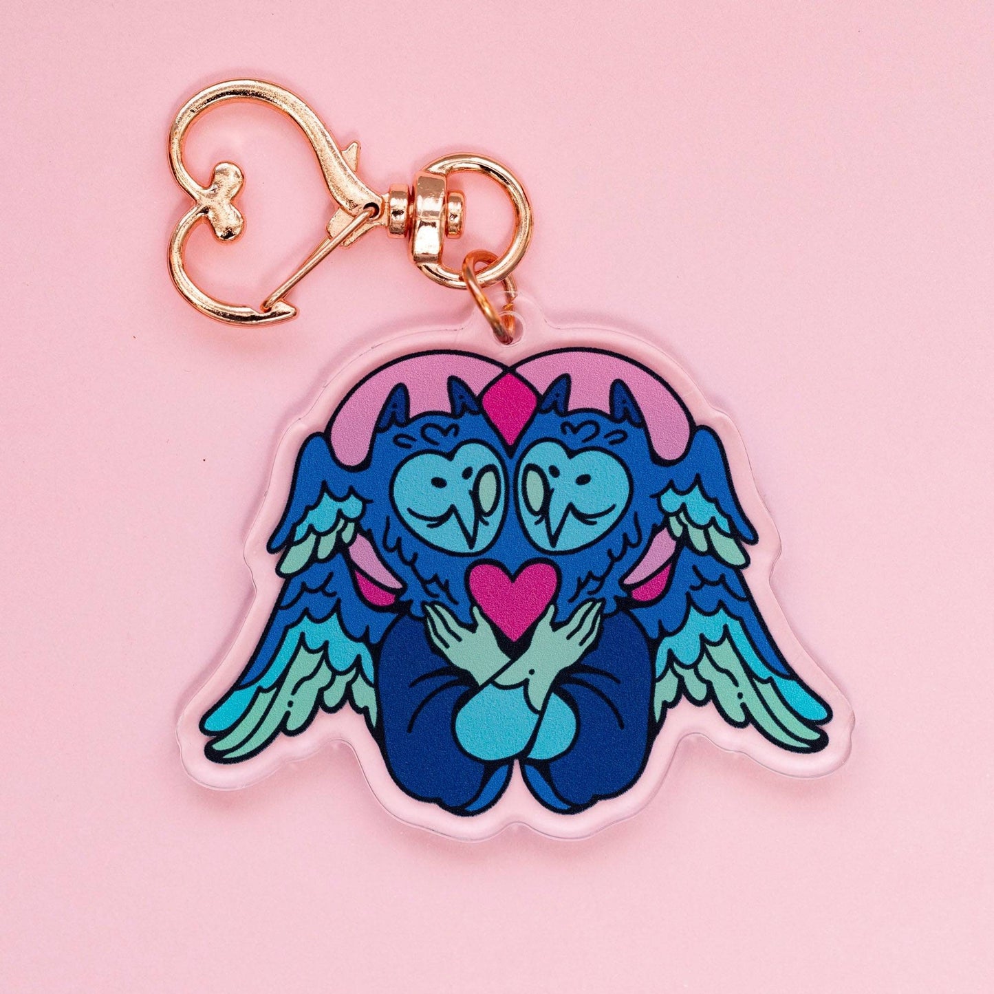 Polysexual Owl Angel Keychain