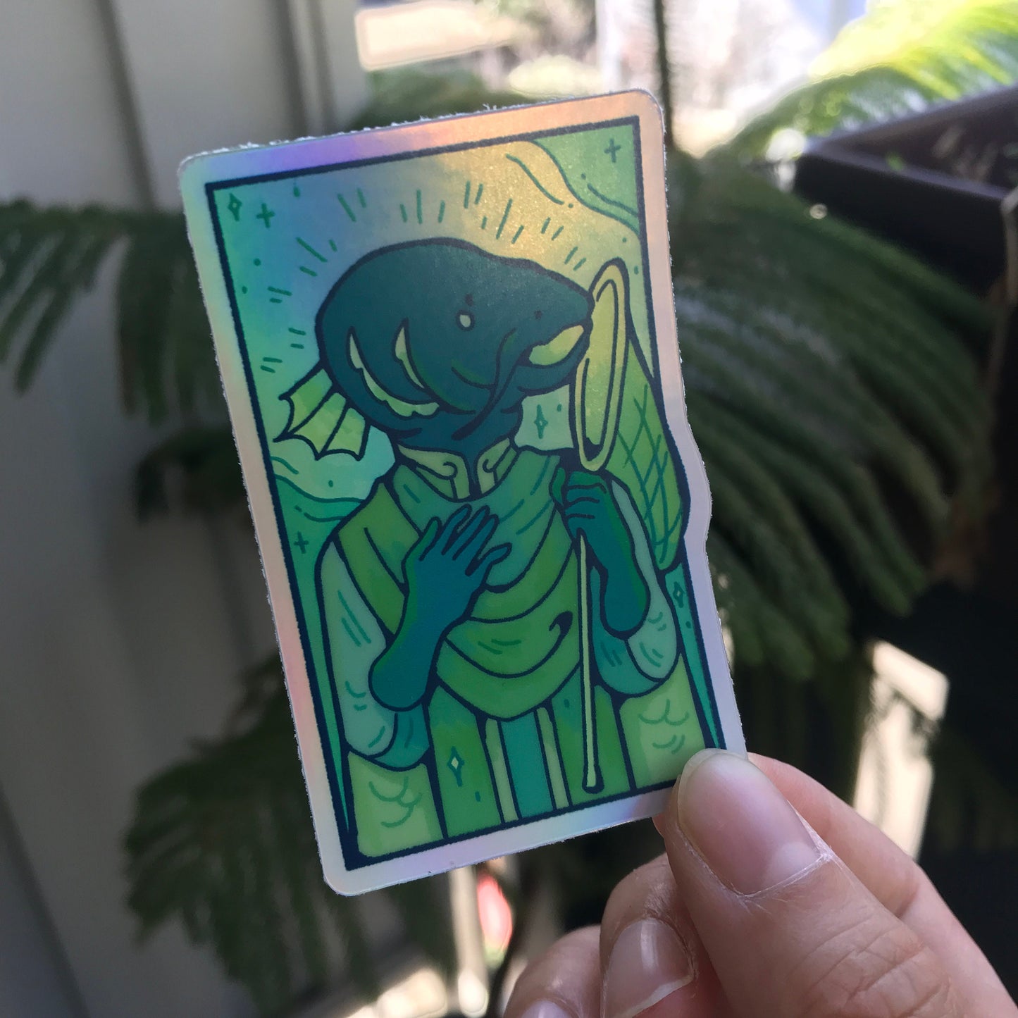 Saint of Empty Nets Holographic Sticker